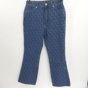 Leon Bridges Wrangler Laser Flare Jeans Medium‎ Blue Wash Women's 30x28
